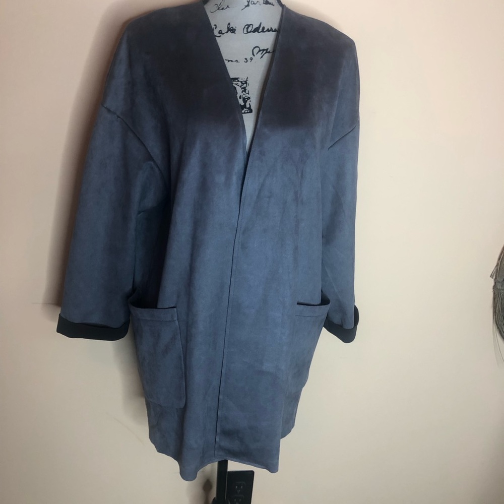 💚($88) Carmen Marc Valvo NWT open front blazer